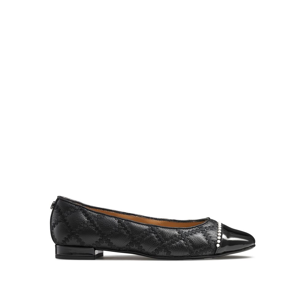 Dámské Baleríny Russell & Bromley Boulevard Pearl Černé | CZ-63275A