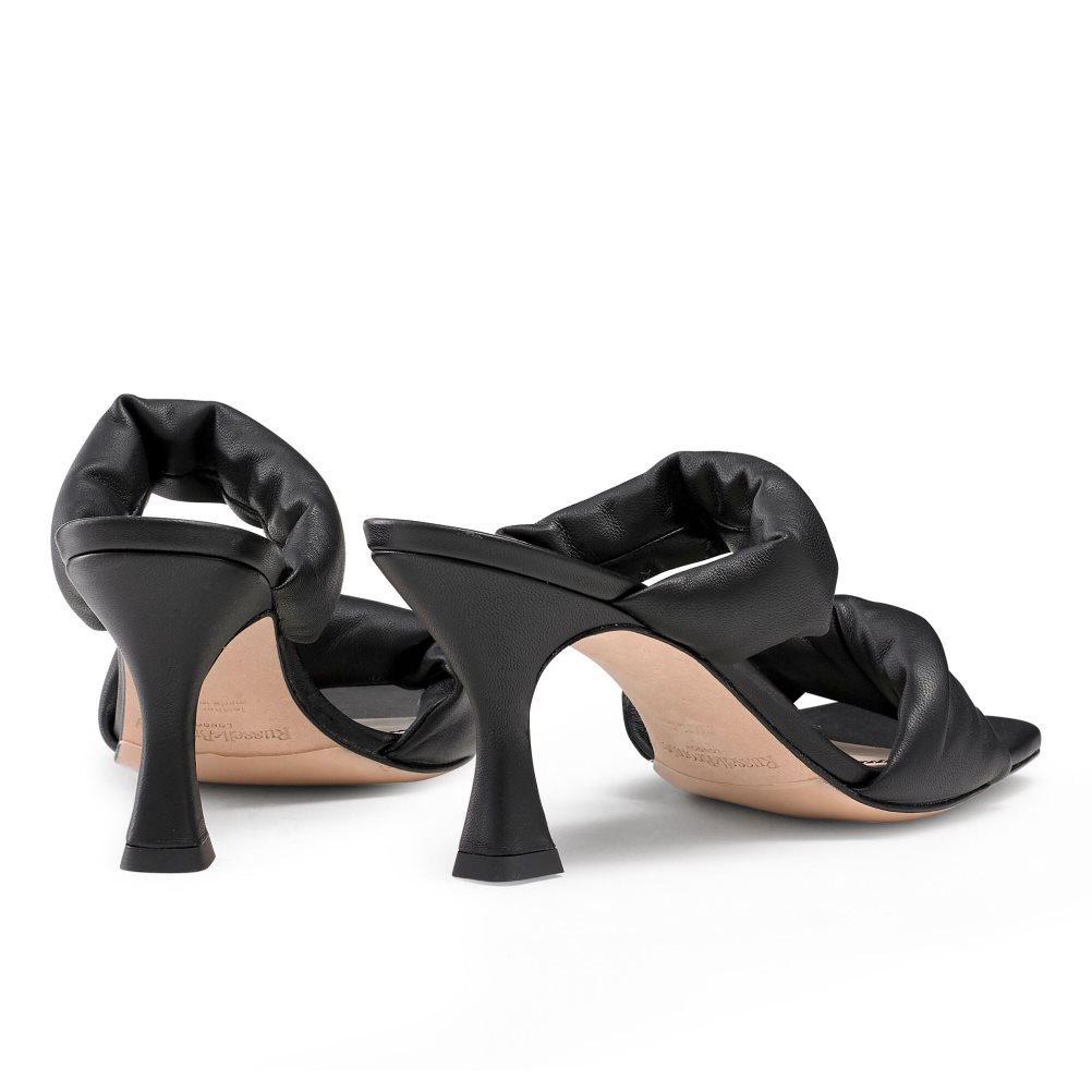 Dámské Boty Mules Russell & Bromley Cocktail Puff Páskové Černé | CZ-29031T