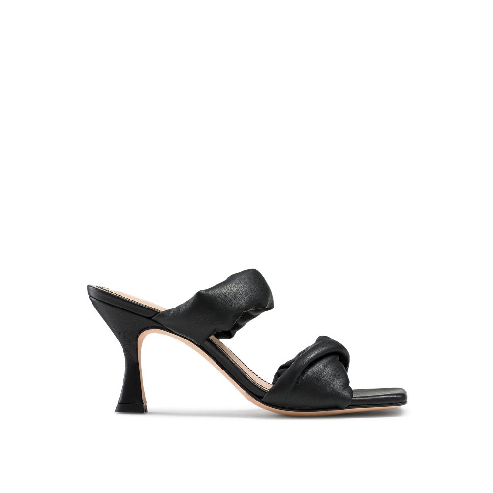 Dámské Boty Mules Russell & Bromley Cocktail Puff Páskové Černé | CZ-29031T