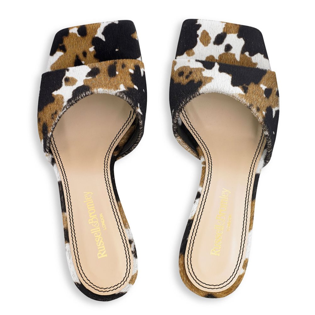 Dámské Boty Mules Russell & Bromley Mojito 90’s Podpatku Leopard | CZ-25309H