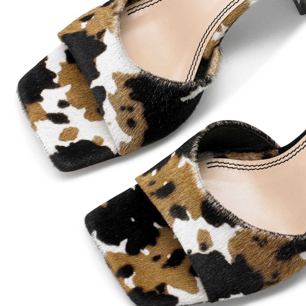 Dámské Boty Mules Russell & Bromley Mojito 90’s Podpatku Leopard | CZ-25309H