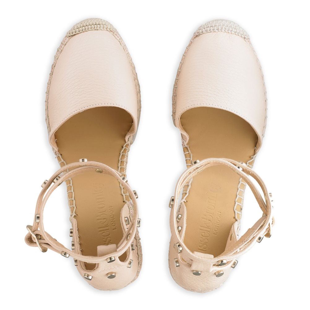 Dámské Boty Na Klínku Russell & Bromley Coinwraphi Espadrilky Růžové | CZ-20713R