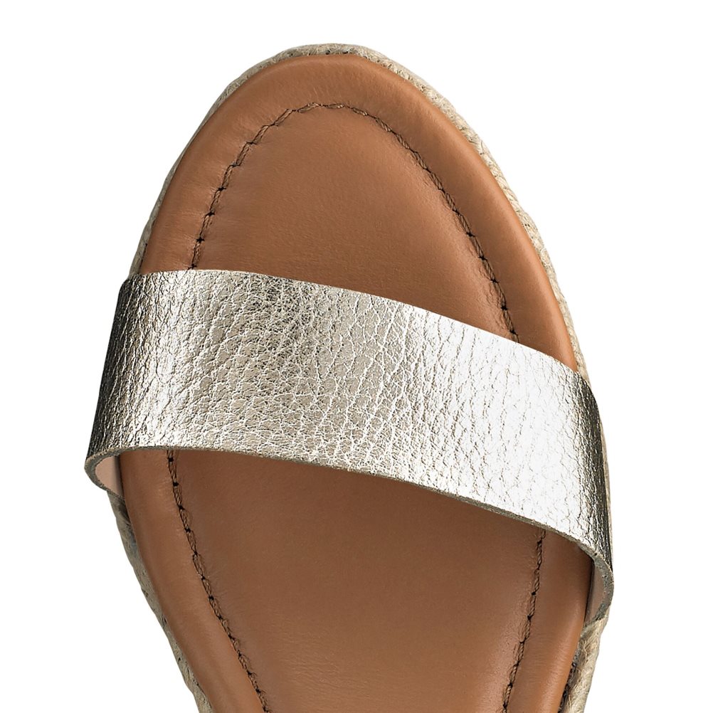 Dámské Boty Na Klínku Russell & Bromley Coin Spin Stud Espadrilky Zlaté | CZ-21456U