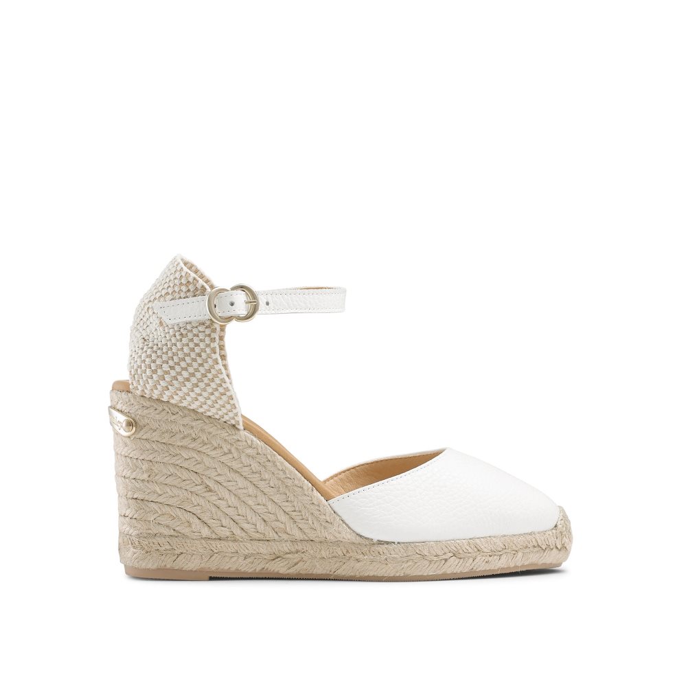 Dámské Boty Na Klínku Russell & Bromley Coco-hi Espadrilky Bílé | CZ-45827J