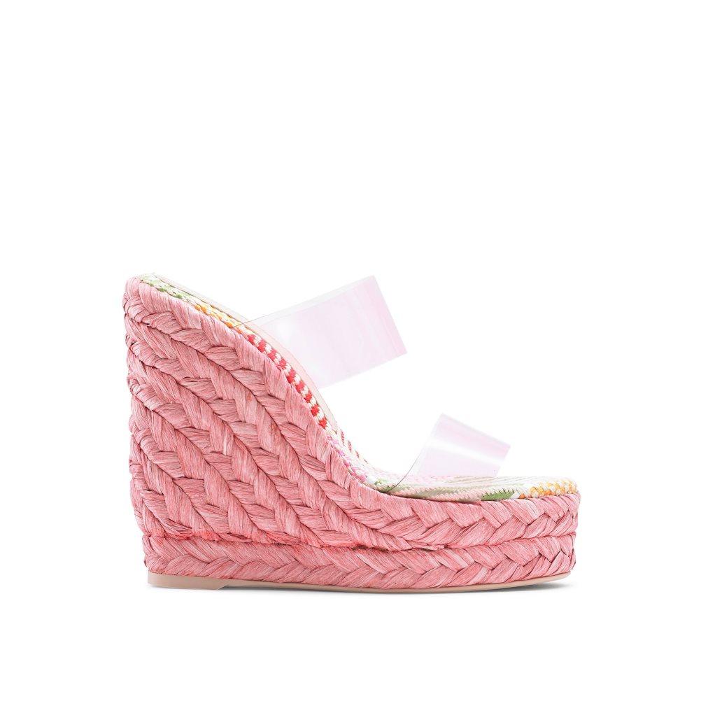 Dámské Boty Na Klínku Russell & Bromley Iceberg Perspex Espadrilky Růžové | CZ-53168Q