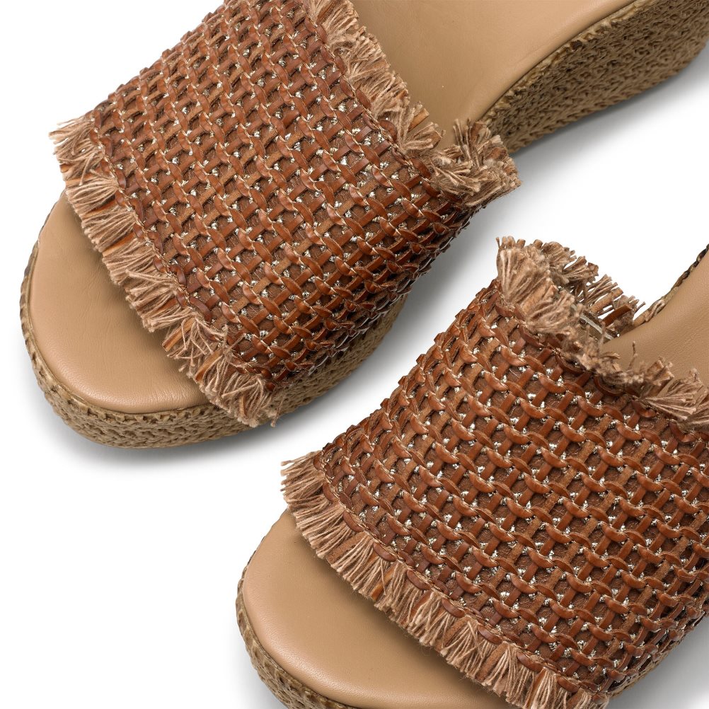 Dámské Boty Na Klínku Russell & Bromley Libertine Weave Hnědé | CZ-53619L