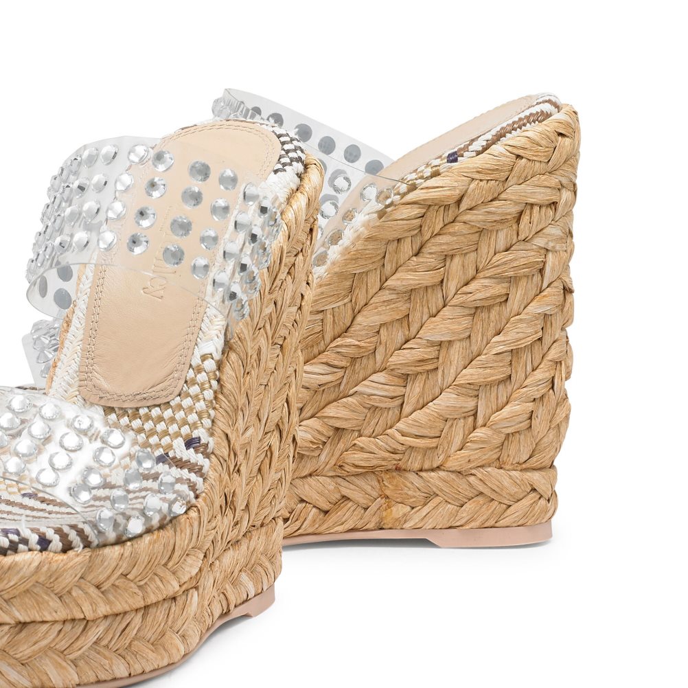 Dámské Boty Na Klínku Russell & Bromley Iceberg Perspex Espadrilky Stříbrné | CZ-54203T