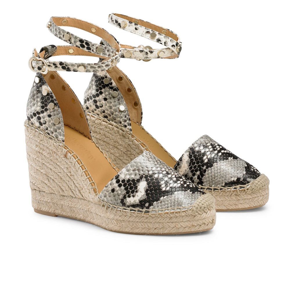 Dámské Boty Na Klínku Russell & Bromley Coinwraphi Espadrilky Hadí Kůže | CZ-64078B