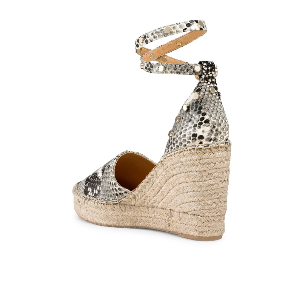 Dámské Boty Na Klínku Russell & Bromley Coinwraphi Espadrilky Hadí Kůže | CZ-64078B