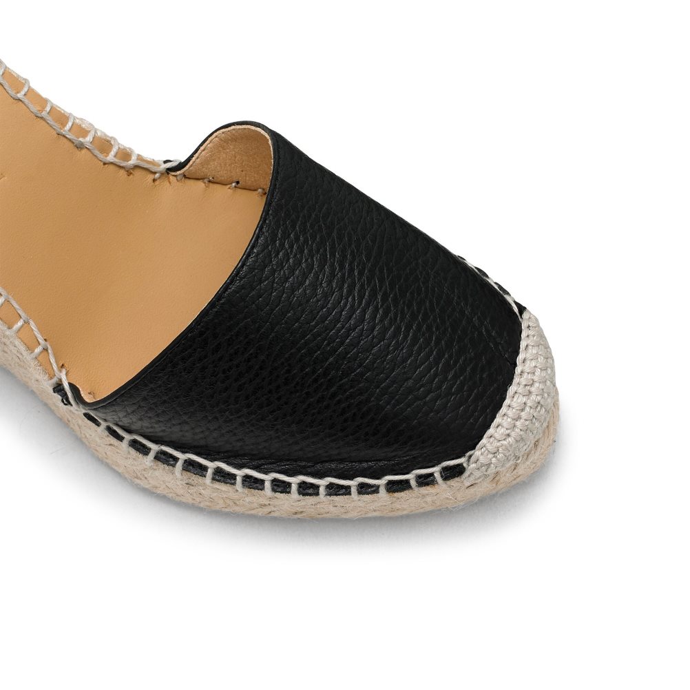 Dámské Boty Na Klínku Russell & Bromley Coinwraphi Espadrilky Černé | CZ-73589A