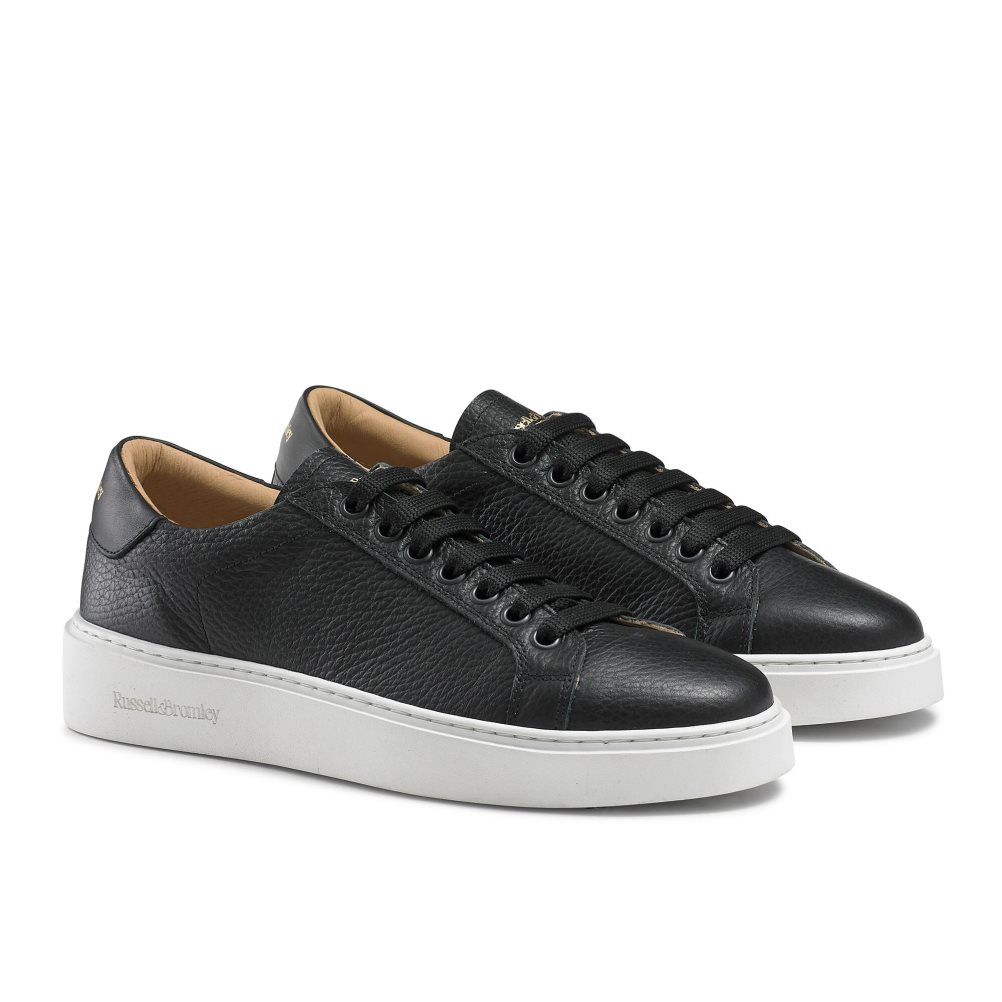 Dámské Boty Na Platformy Russell & Bromley Gleam Low Top Krajkové Up Černé | CZ-53028O