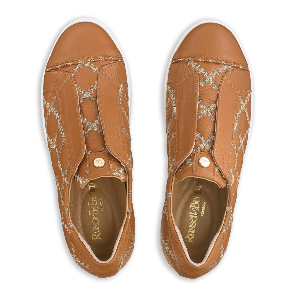 Dámské Boty Na Platformy Russell & Bromley Seawalk Laceless Hnědé | CZ-58639J