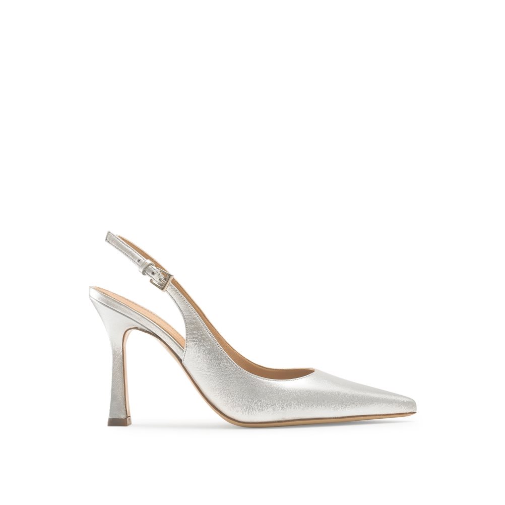 Dámské Lodičky Russell & Bromley Slingback Point Stříbrné | CZ-35082P