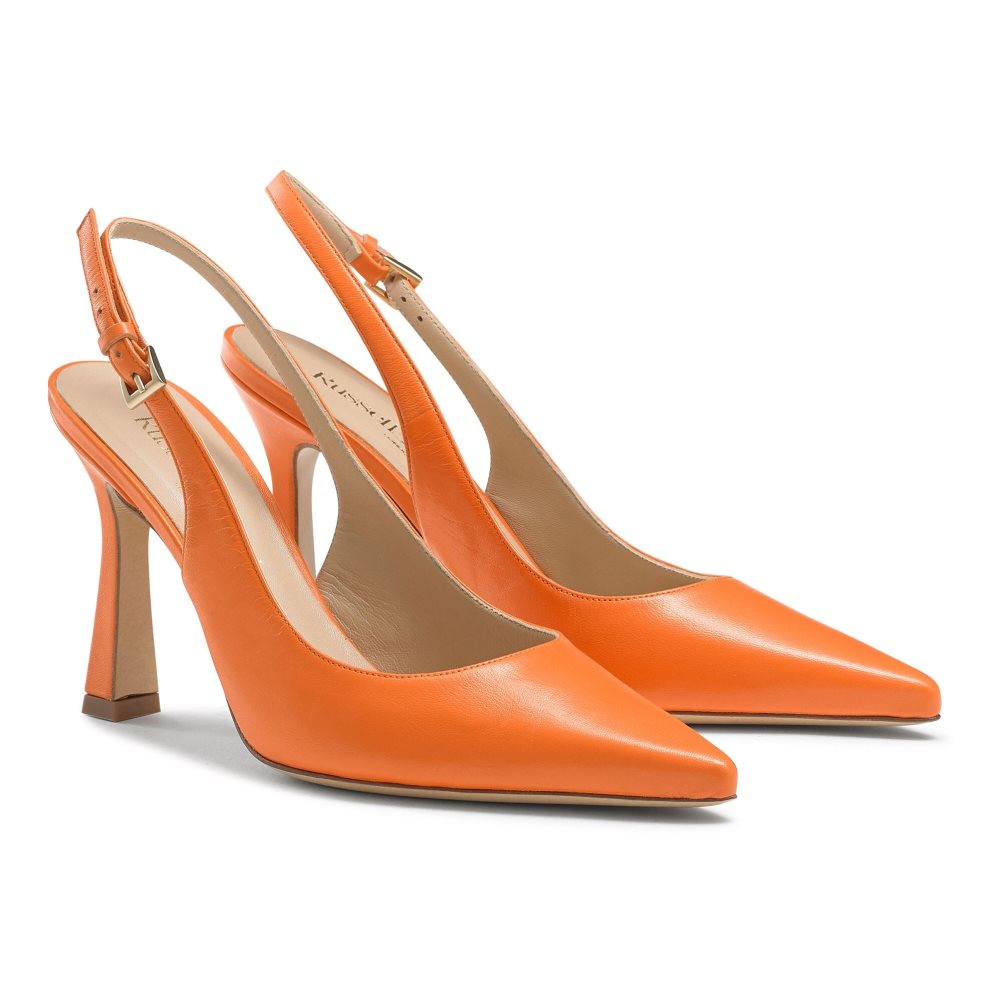 Dámské Lodičky Russell & Bromley Slingback Point Oranžové | CZ-78245C