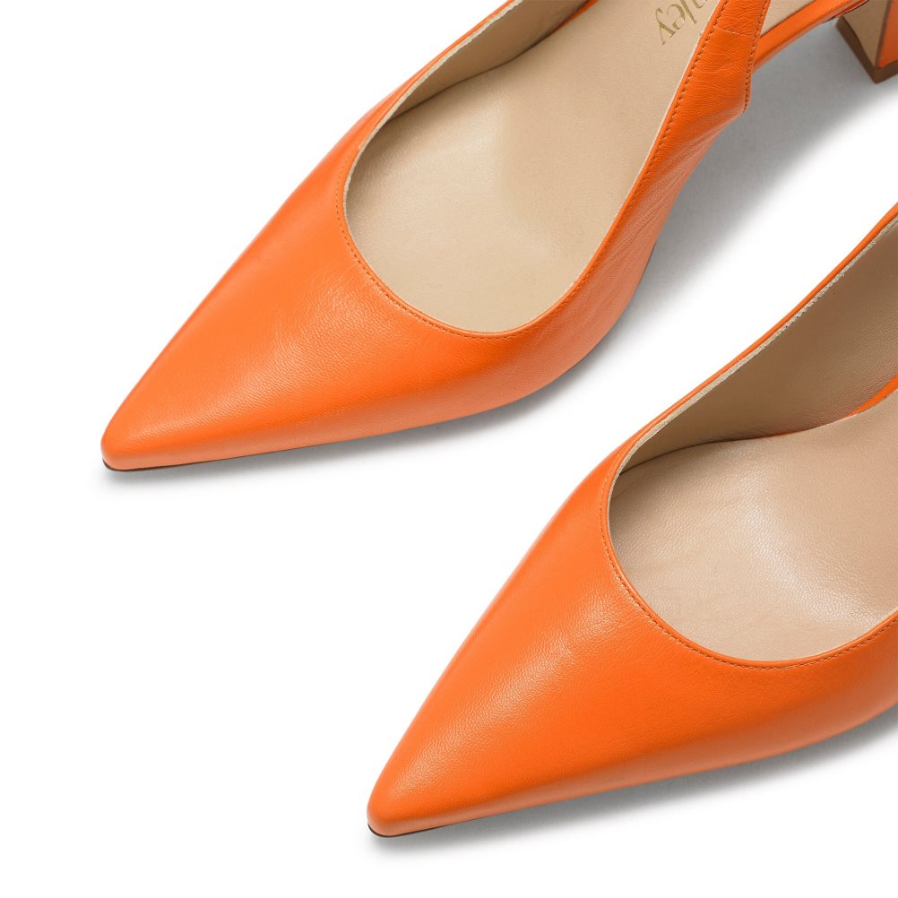 Dámské Lodičky Russell & Bromley Slingback Point Oranžové | CZ-78245C