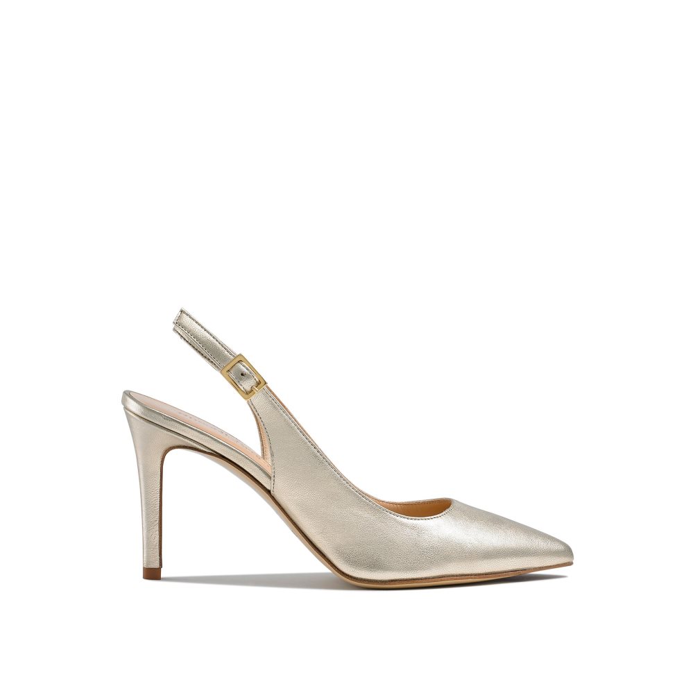 Dámské Podpatky Russell & Bromley 85mm Slingback Zlaté | CZ-14723G