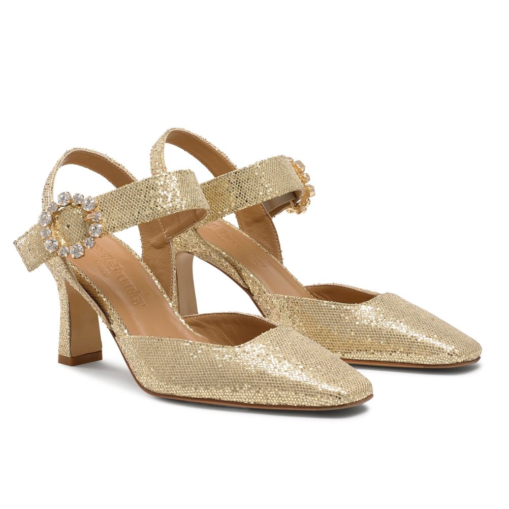 Dámské Podpatky Russell & Bromley Strictly Snipped Špicí Court Zlaté | CZ-25917Q