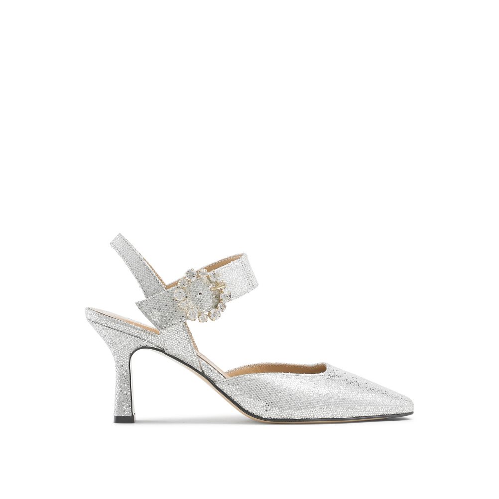 Dámské Podpatky Russell & Bromley Strictly Embellished Court Stříbrné | CZ-38206J