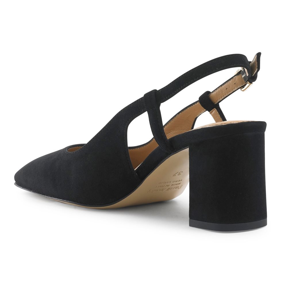 Dámské Podpatky Russell & Bromley Sugar Pie Slingback Block Černé | CZ-10458H