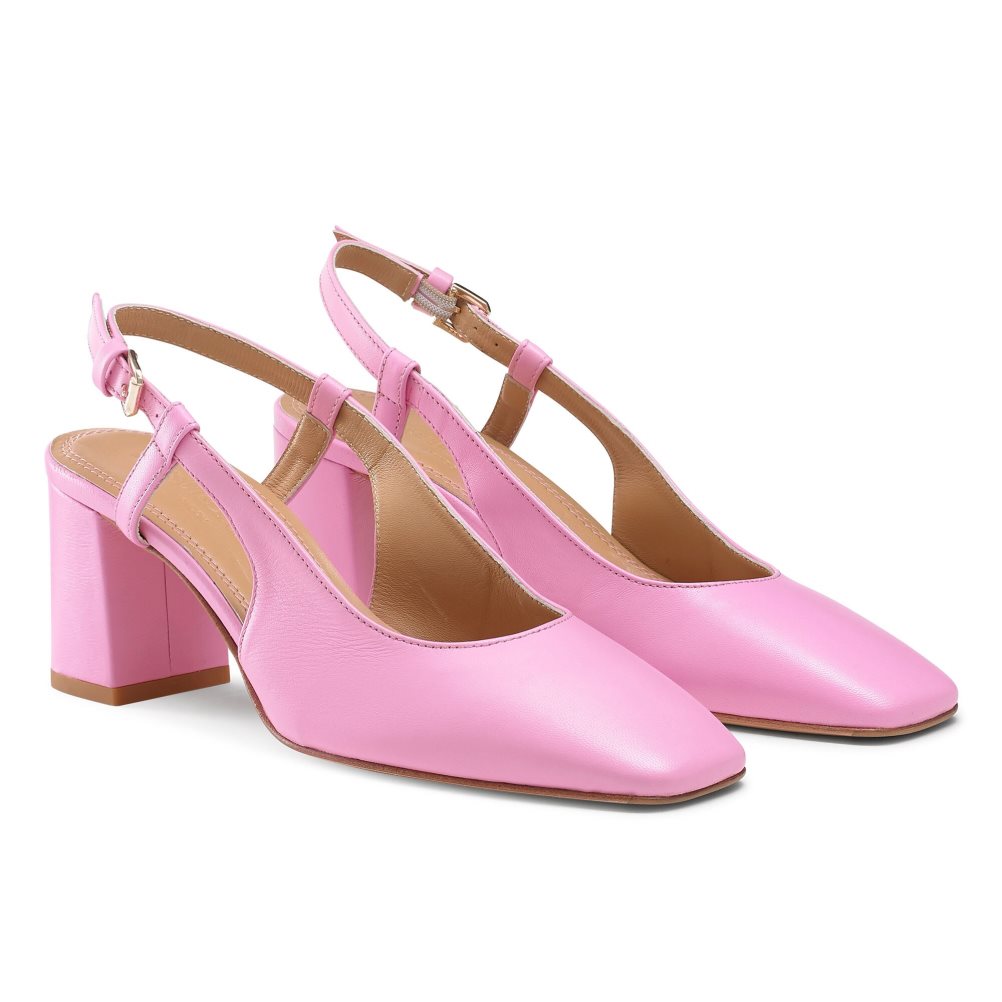 Dámské Podpatky Russell & Bromley Sugar Pie Slingback Block Růžové | CZ-41260Q