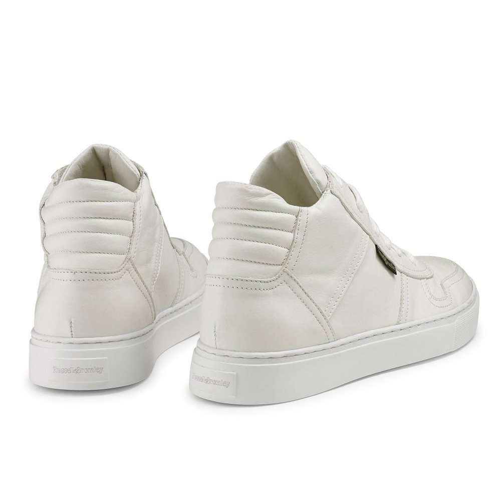 Dámské Tenisky Russell & Bromley Hornet High Top Bílé | CZ-81905W