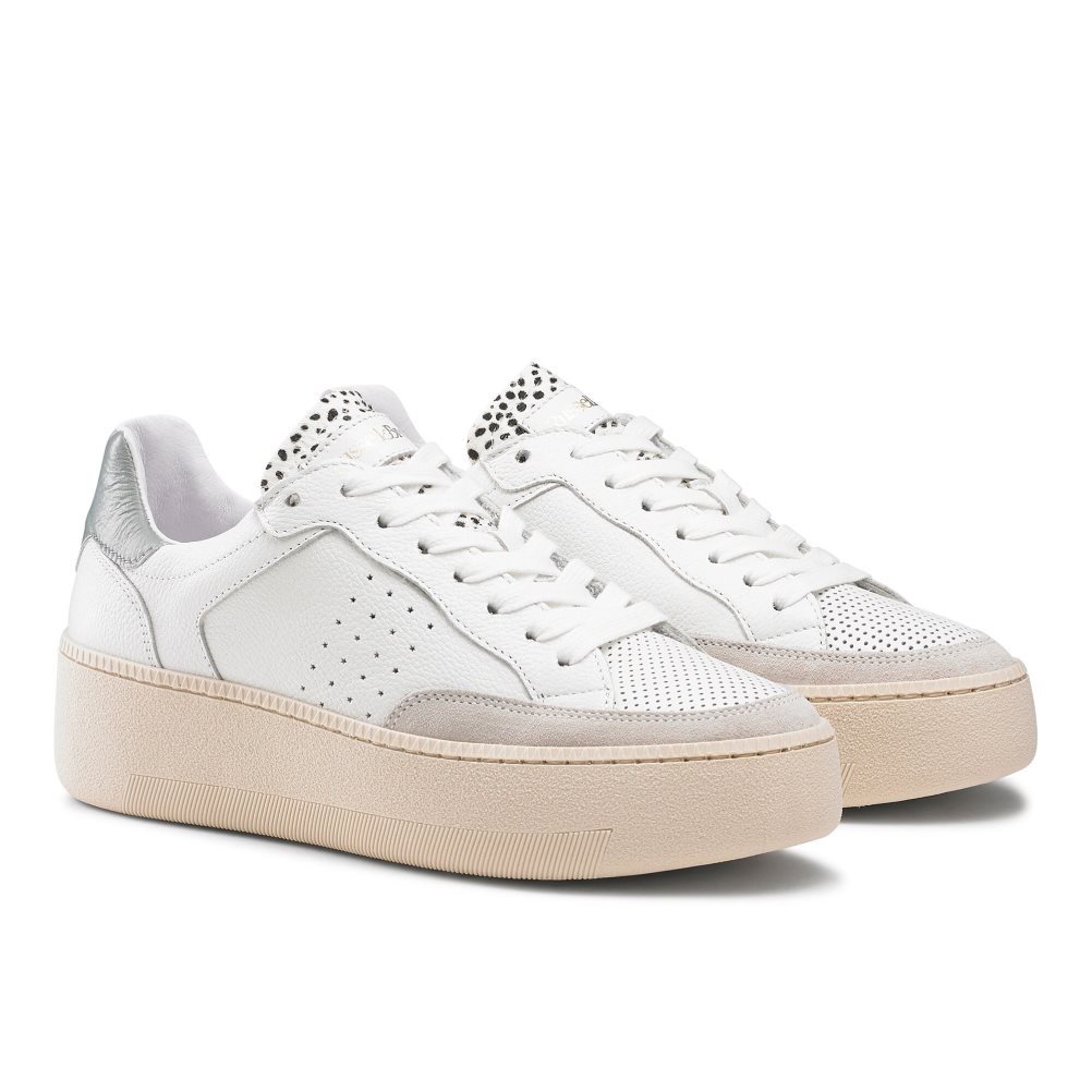 Dámské Tenisky Russell & Bromley Whisper Low Top Bílé | CZ-20497F