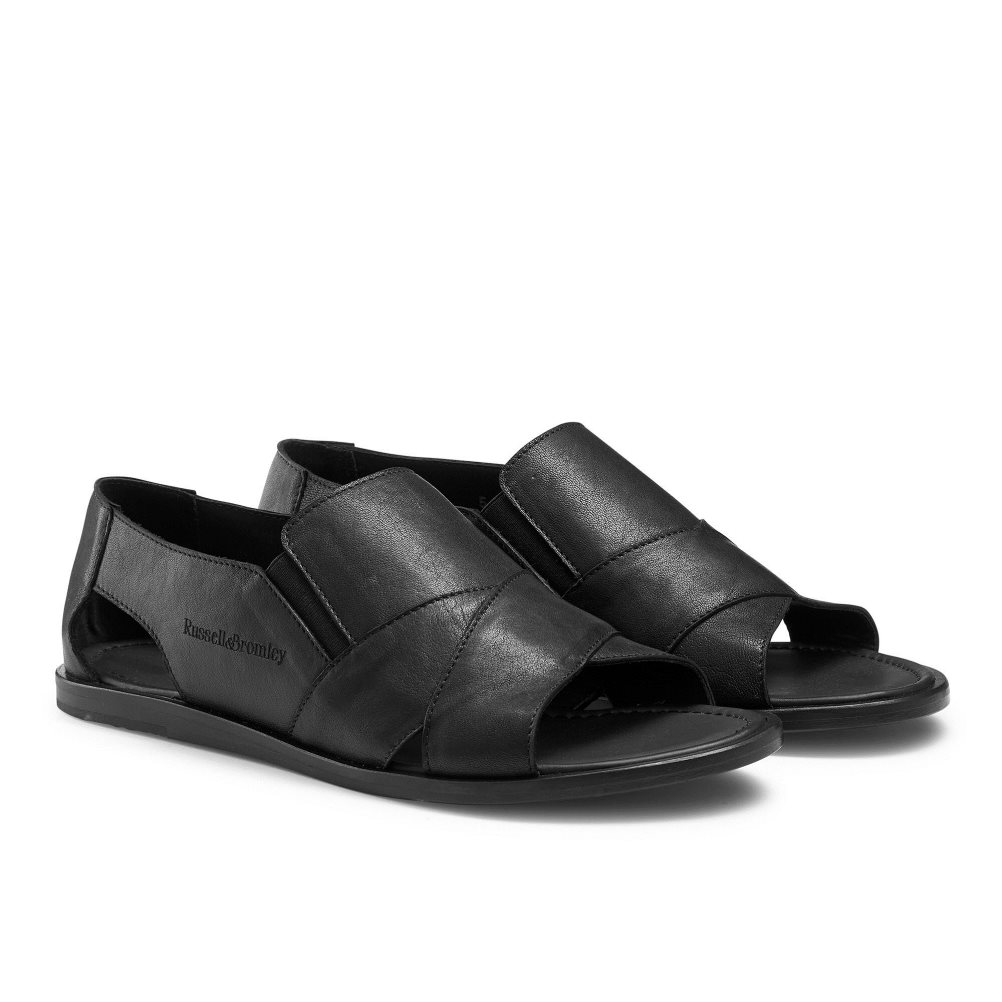 Pánské Boty Casual Russell & Bromley San Domino Open Špicí Slip On Černé | CZ-78495L