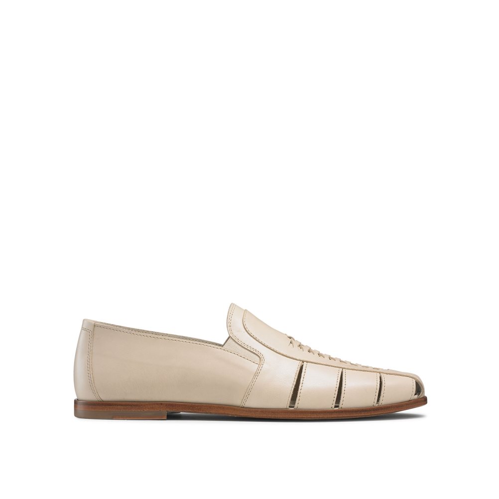 Pánské Boty Casual Russell & Bromley Southend Weave Detail Slip On Béžový | CZ-42653G