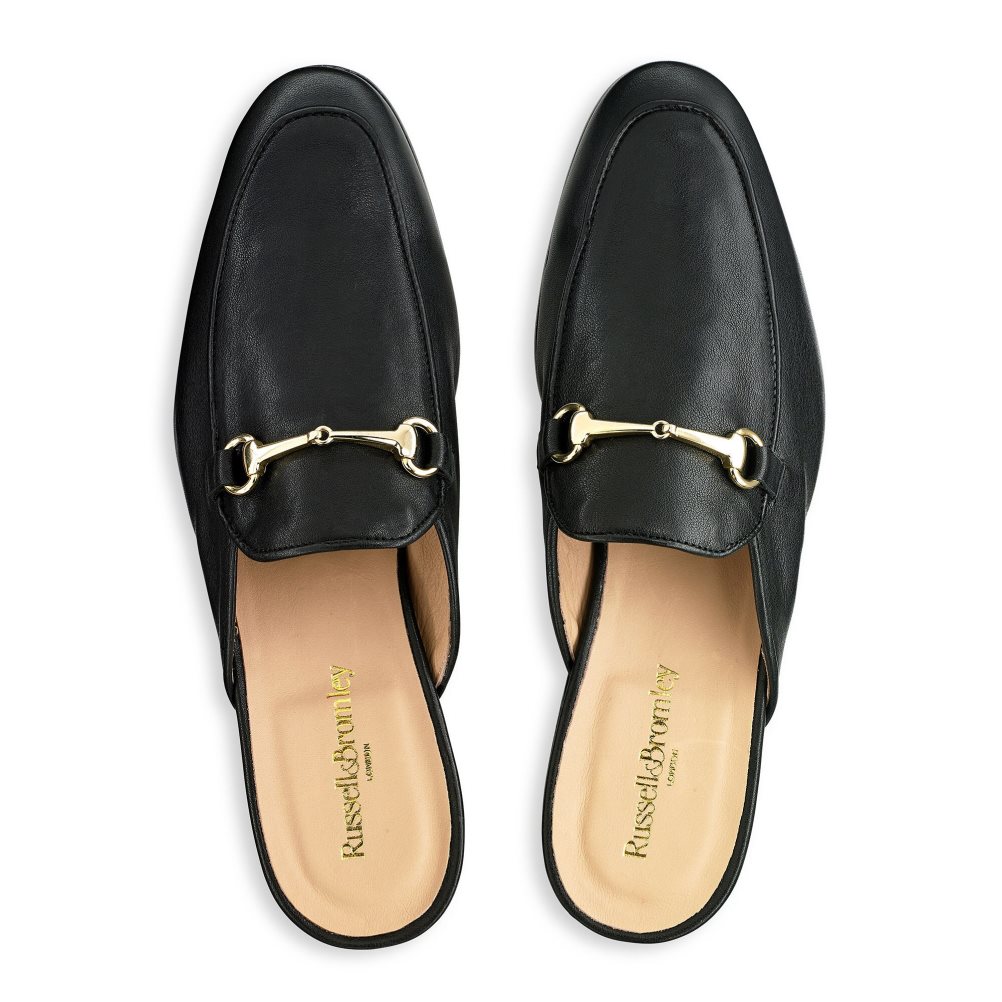 Pánské Loafers Russell & Bromley Backless Černé | CZ-13709N