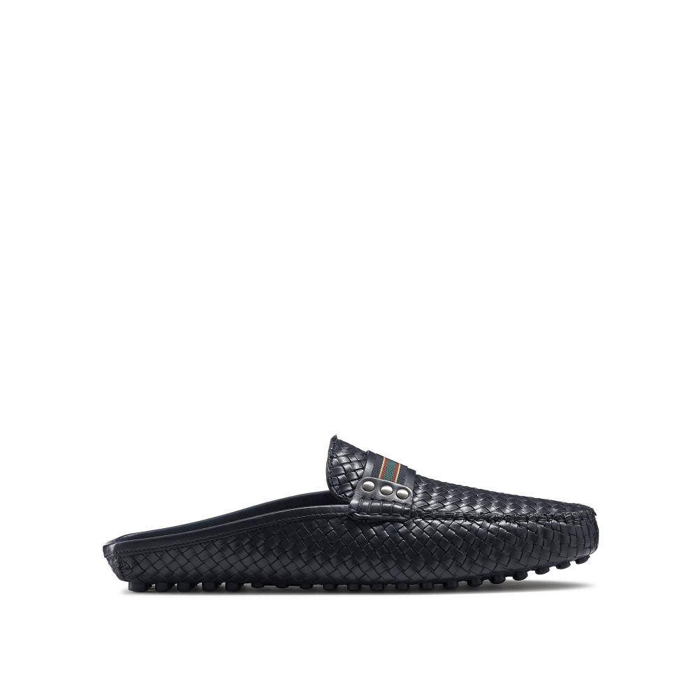 Pánské Loafers Russell & Bromley Cabriolet Backless Tmavě Blankyt | CZ-56870G