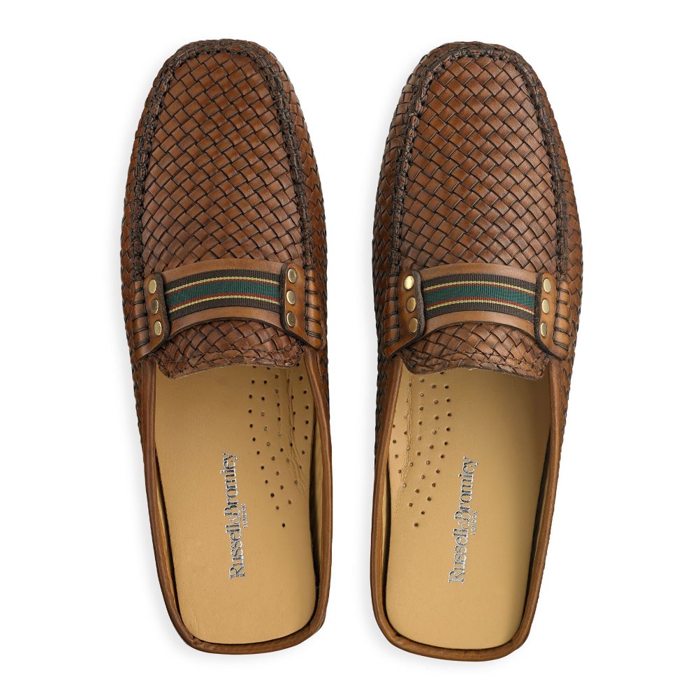 Pánské Loafers Russell & Bromley Cabriolet Backless Hnědé | CZ-62471J