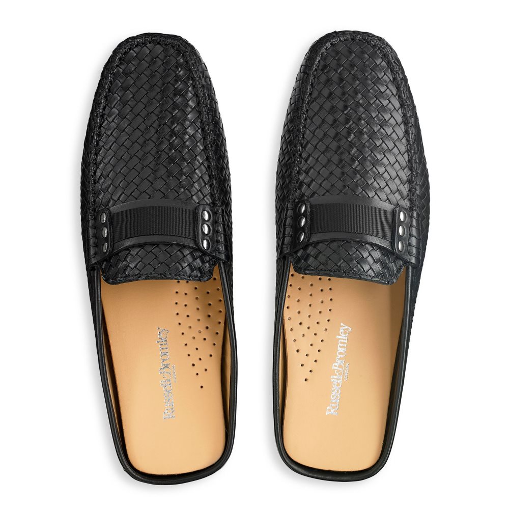 Pánské Loafers Russell & Bromley Cabriolet Backless Černé | CZ-84639T