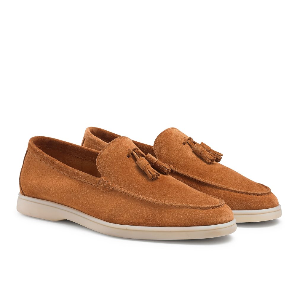 Pánské Loafers Russell & Bromley Cambria Tassel Hnědé | CZ-24687U