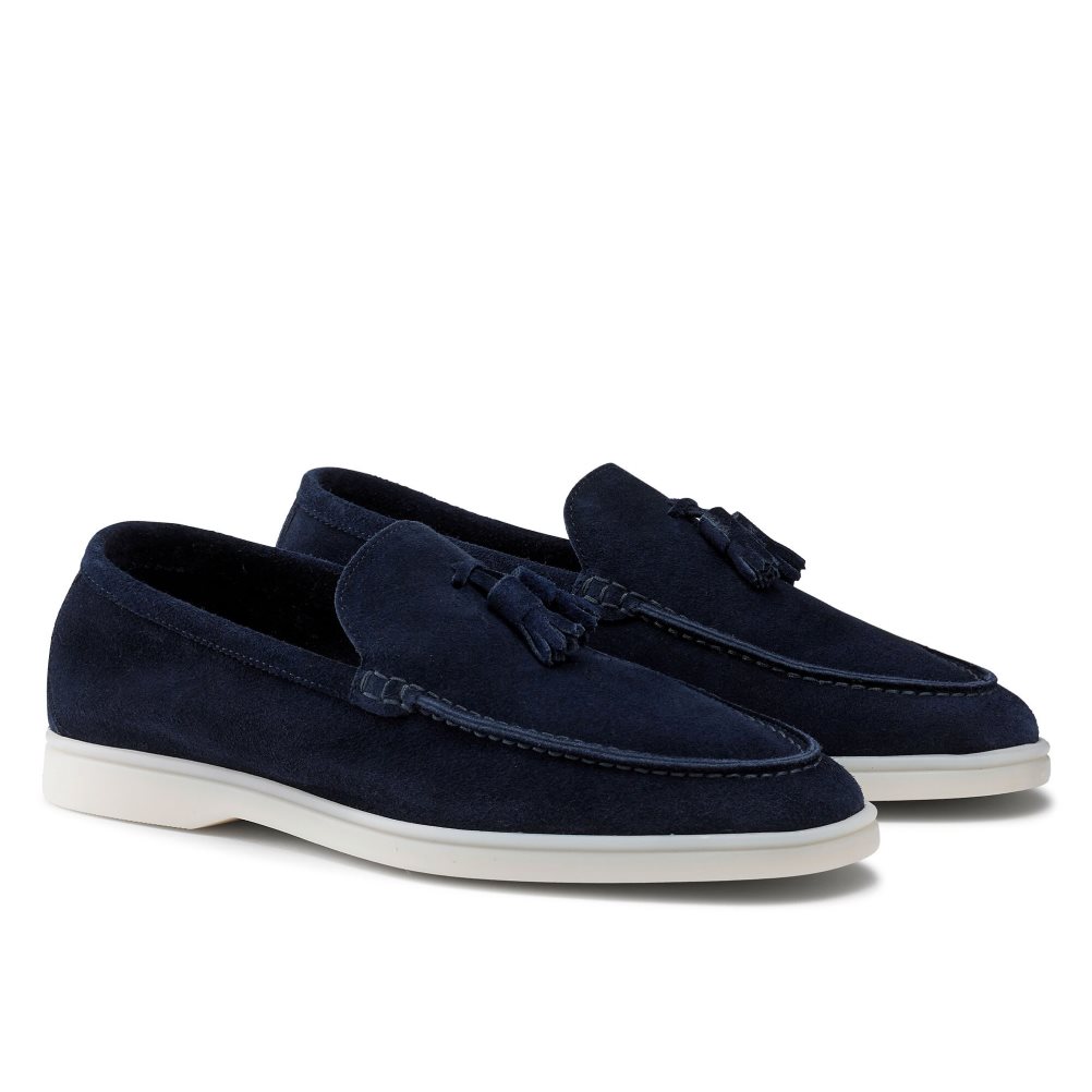 Pánské Loafers Russell & Bromley Cambria Tassel Tmavě Blankyt | CZ-35418G