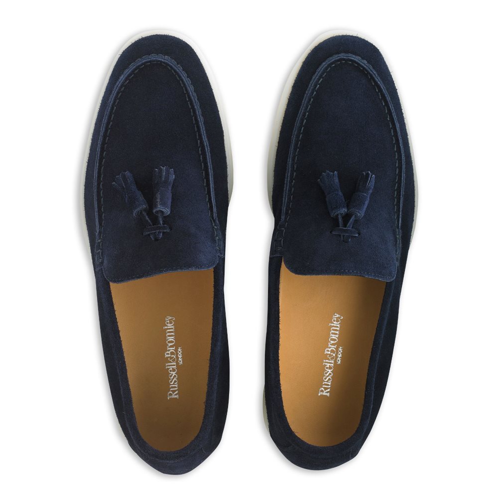 Pánské Loafers Russell & Bromley Cambria Tassel Tmavě Blankyt | CZ-35418G