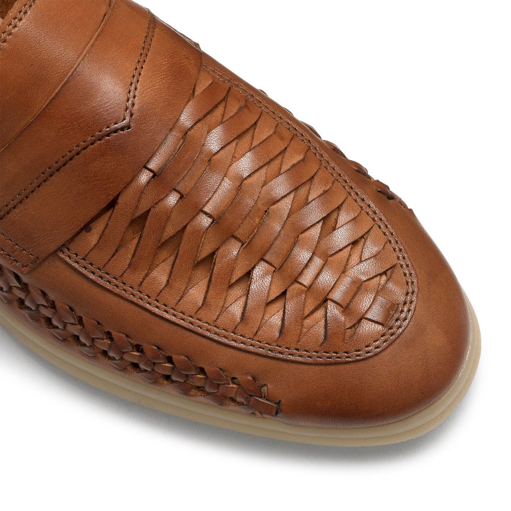 Pánské Loafers Russell & Bromley Uppermost Weave Detail Hnědé | CZ-45269X