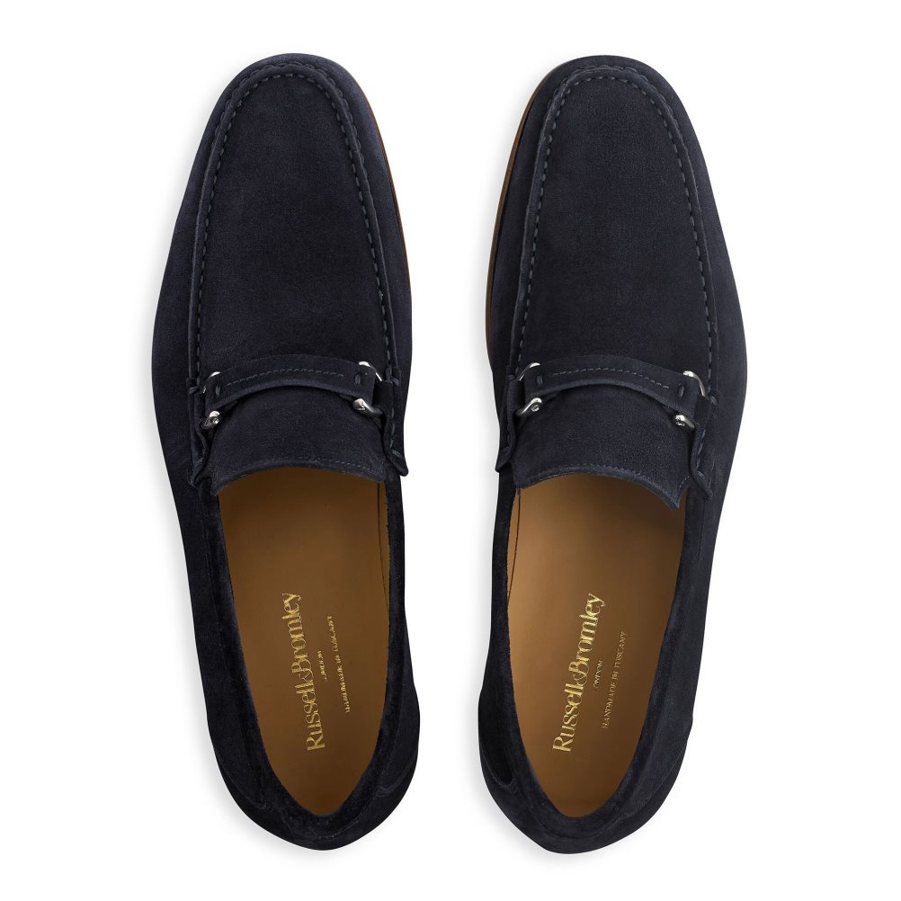 Pánské Mokasíny Russell & Bromley Elite Slip On Tmavě Blankyt | CZ-21095F