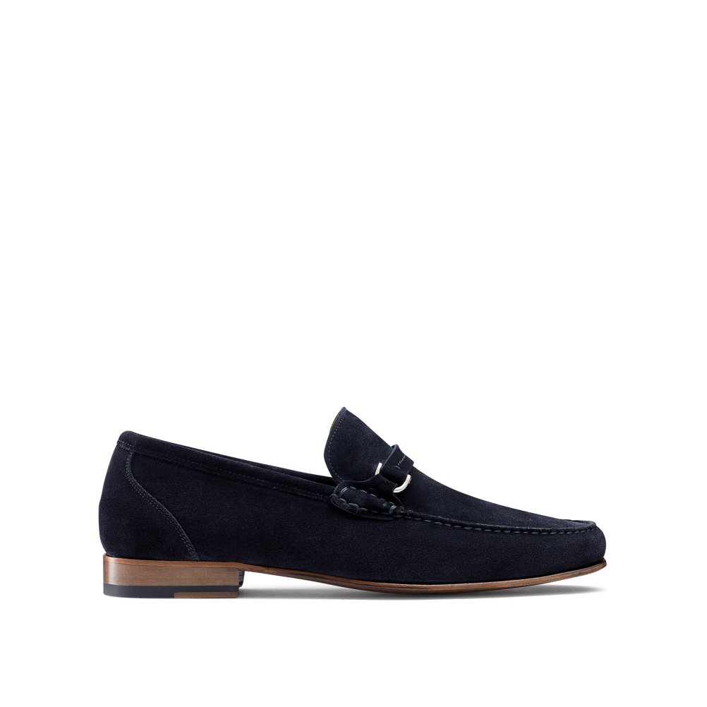 Pánské Mokasíny Russell & Bromley Elite Slip On Tmavě Blankyt | CZ-21095F