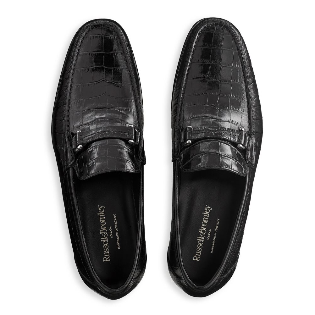 Pánské Mokasíny Russell & Bromley Elite Slip On Černé | CZ-30285L