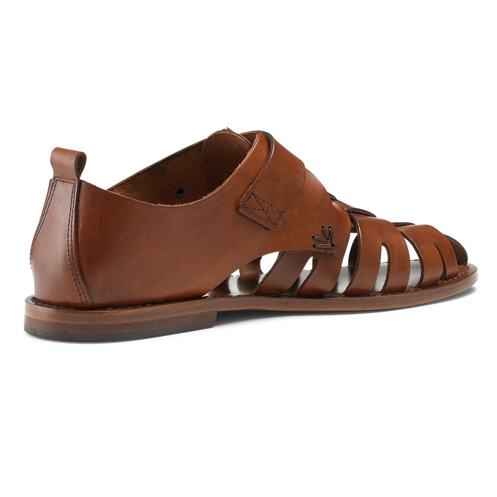 Pánské Sandály Russell & Bromley Neptune Buckled Fisherman Hnědé | CZ-26957F