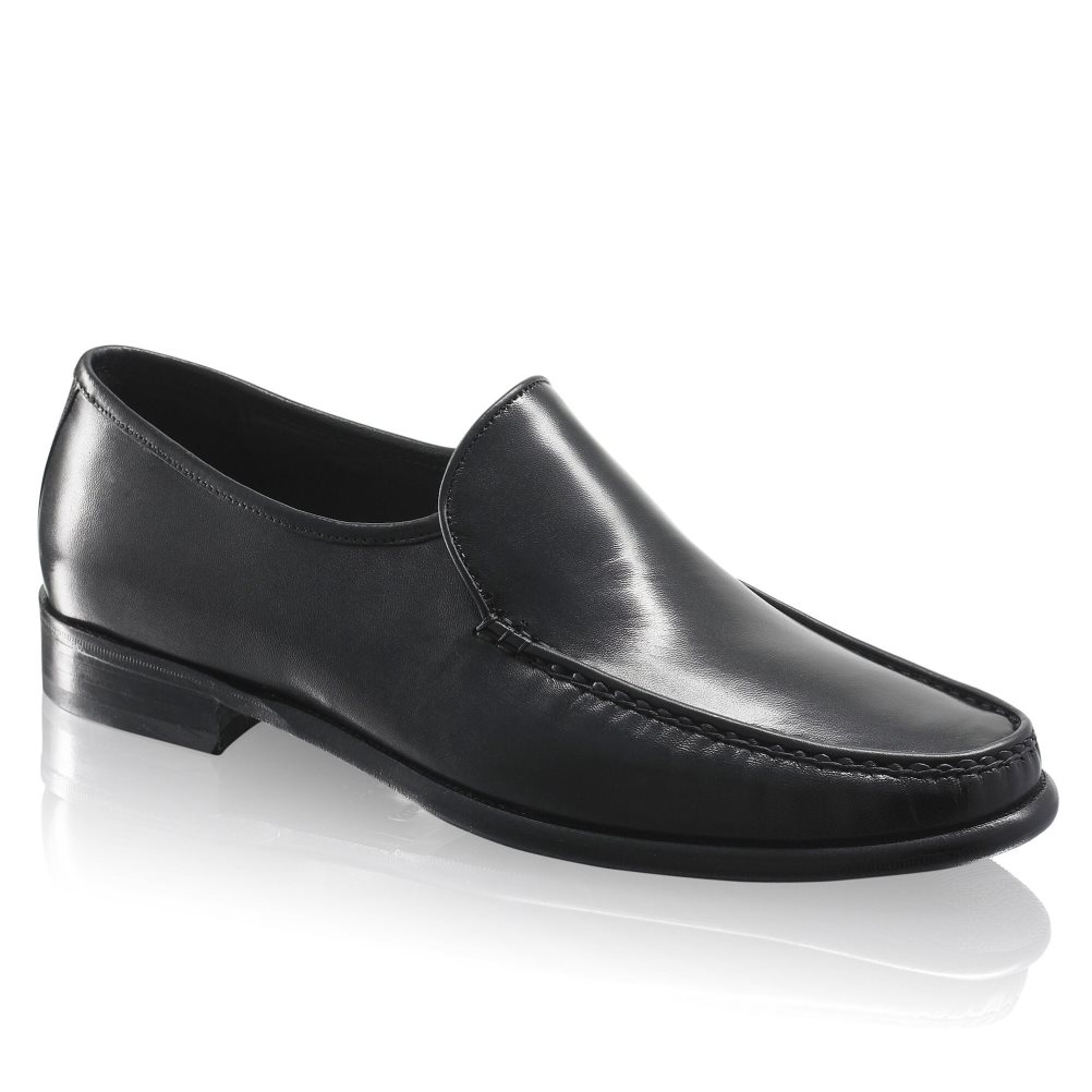 Pánské Společenské Boty Russell & Bromley Elba Plain Vamp Černé | CZ-39567C