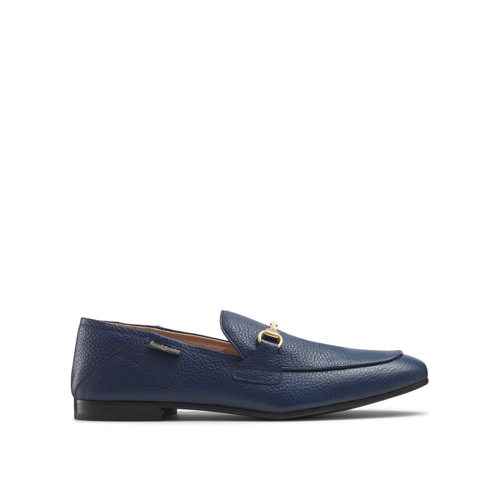 Pánské Společenské Boty Russell & Bromley Loafer M Snaffle Tmavě Blankyt | CZ-47189T