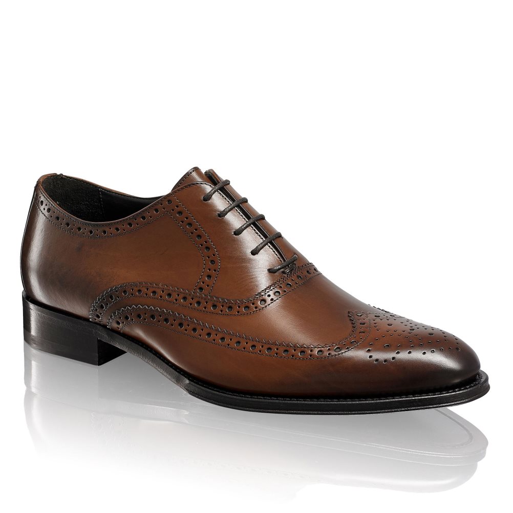 Pánské Společenské Boty Russell & Bromley Oak Antiqued Brogue Oxford Tmavě Hnědé | CZ-60281M