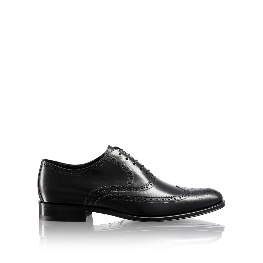 Pánské Společenské Boty Russell & Bromley Oak Antiqued Brogue Oxford Černé | CZ-79584U