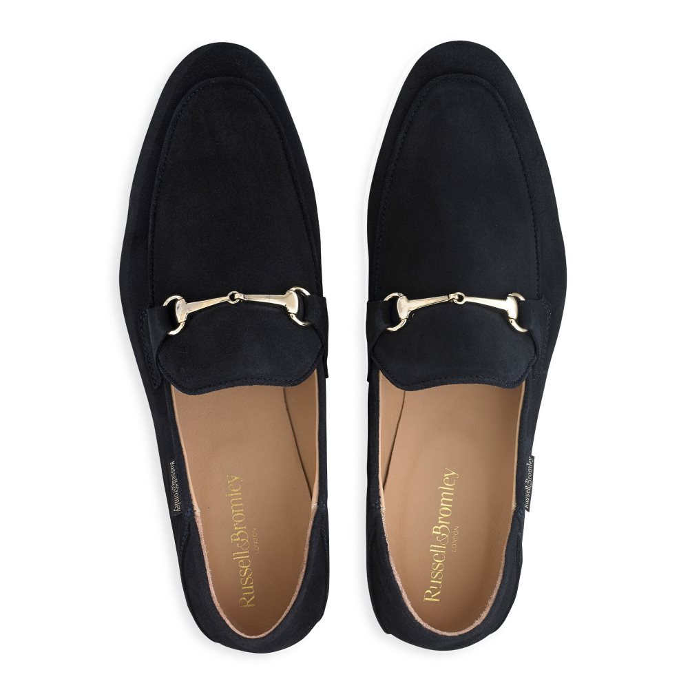 Pánské Společenské Boty Russell & Bromley Loafer M Snaffle Tmavě Blankyt | CZ-84579K