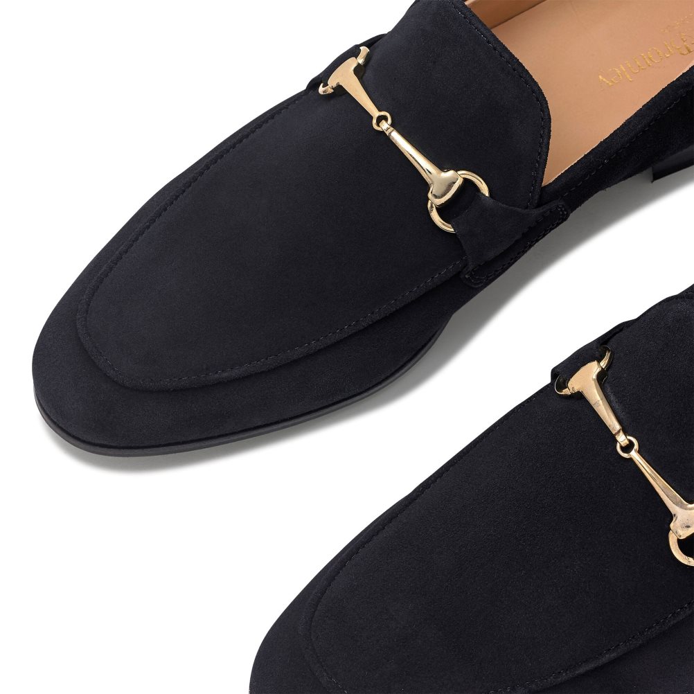 Pánské Společenské Boty Russell & Bromley Loafer M Snaffle Tmavě Blankyt | CZ-84579K