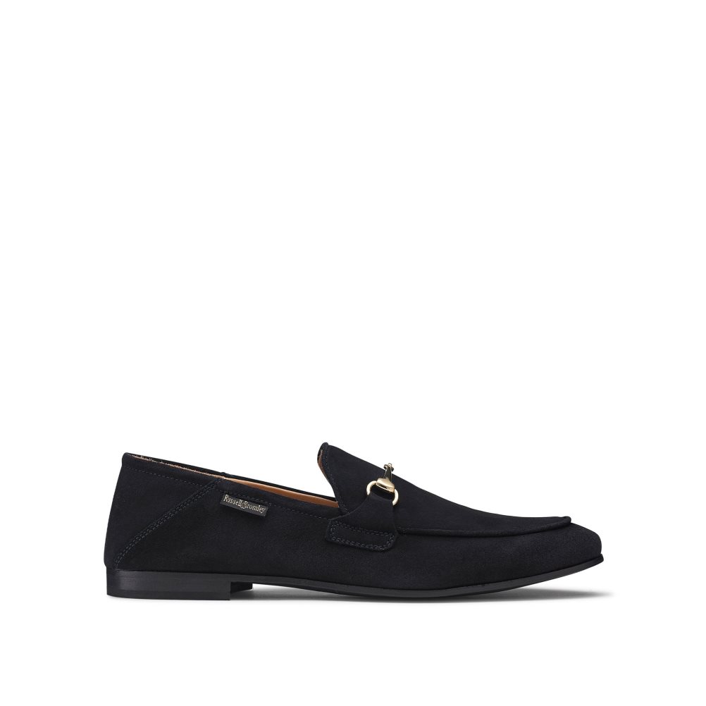 Pánské Společenské Boty Russell & Bromley Loafer M Snaffle Tmavě Blankyt | CZ-84579K