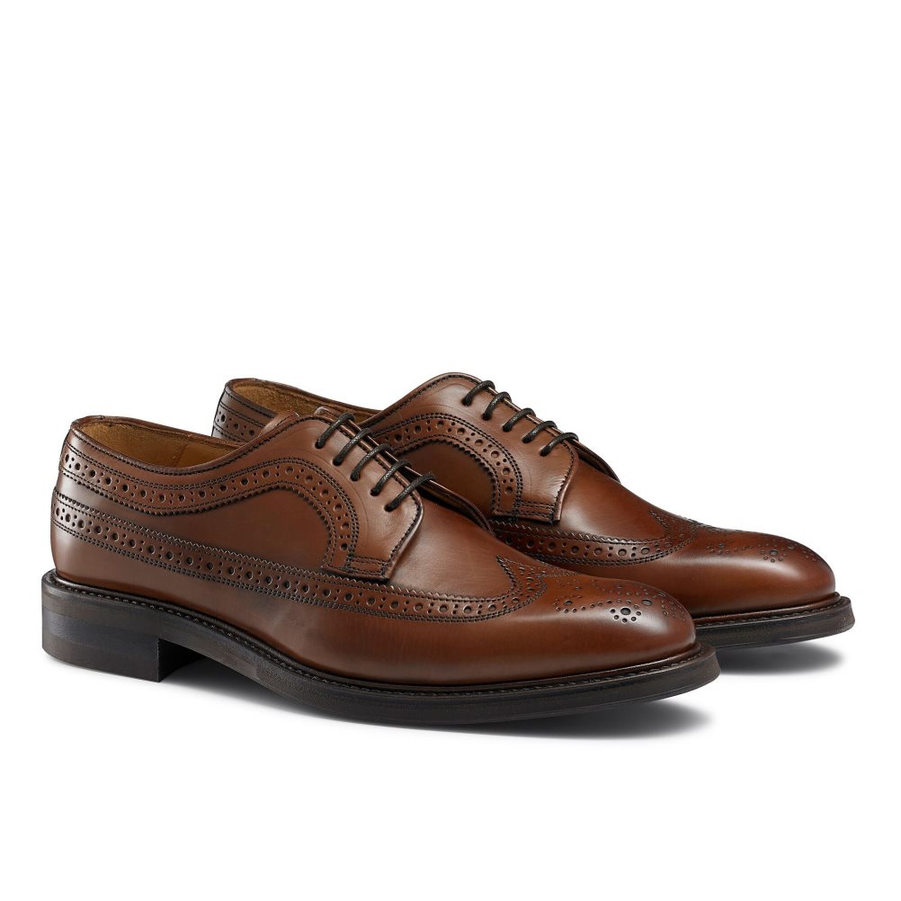 Pánské Společenské Boty Russell & Bromley Southport Rubber Sole Derby Tmavě Hnědé | CZ-95642G