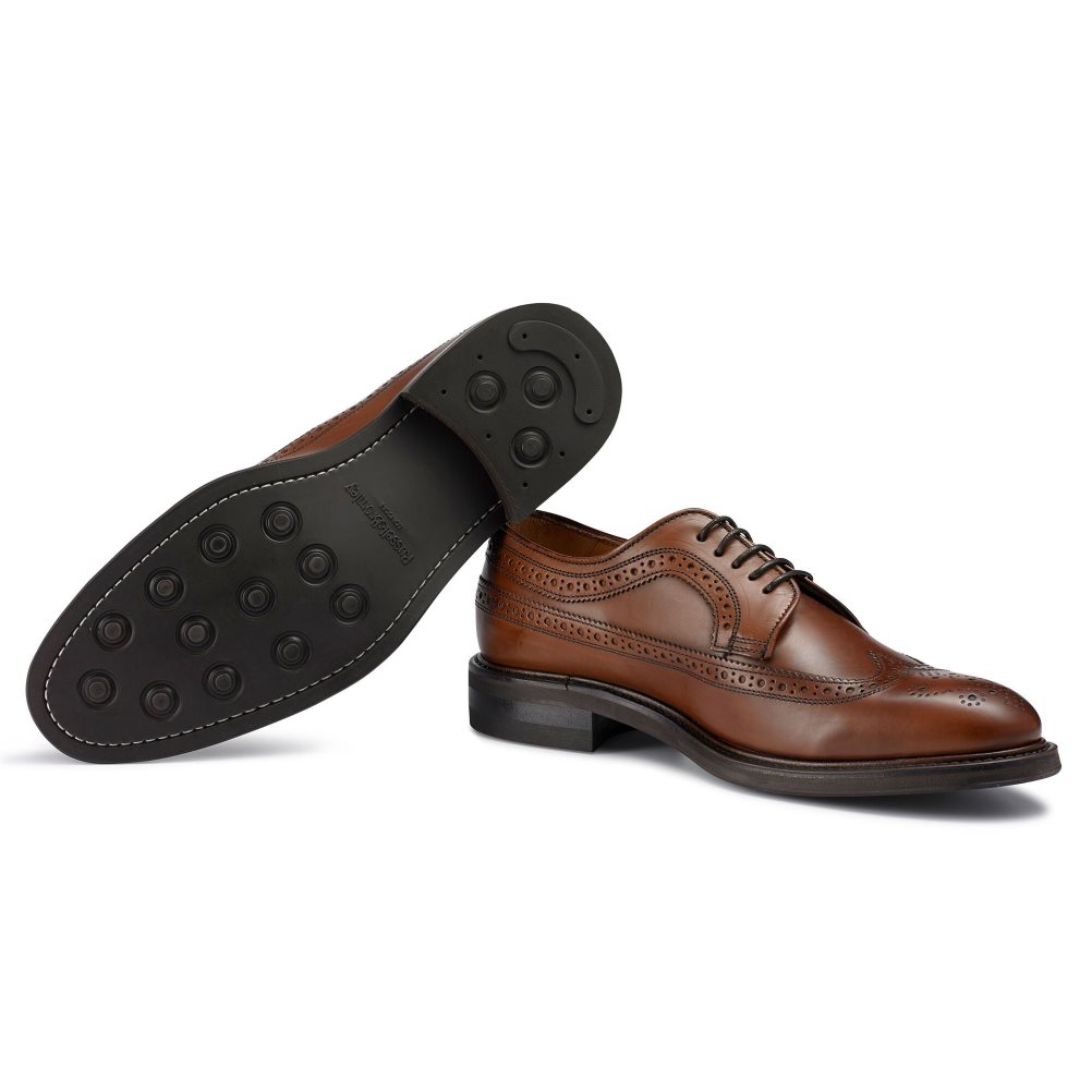 Pánské Společenské Boty Russell & Bromley Southport Rubber Sole Derby Tmavě Hnědé | CZ-95642G