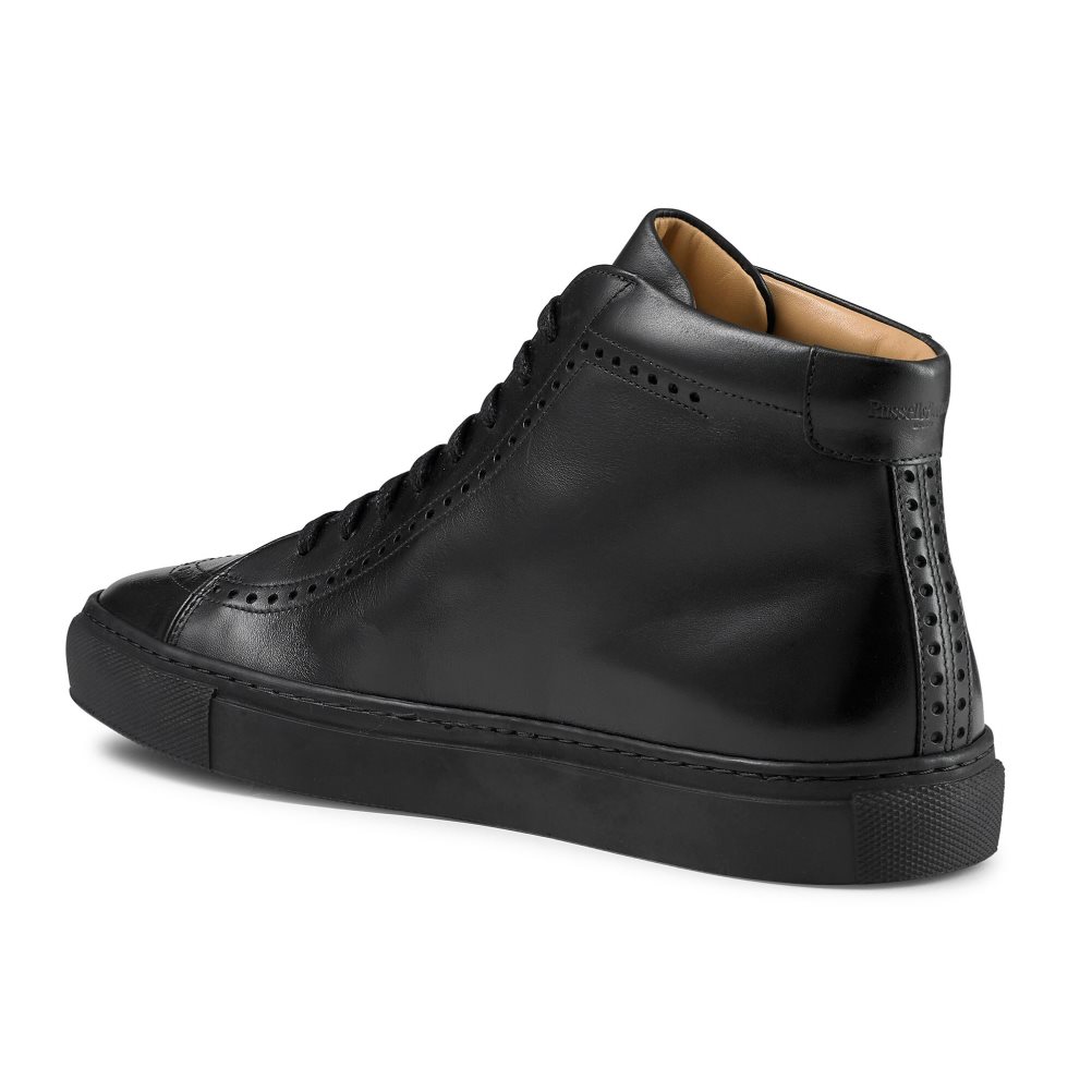 Pánské Tenisky Russell & Bromley Legend Luxury High-top Černé | CZ-92340G